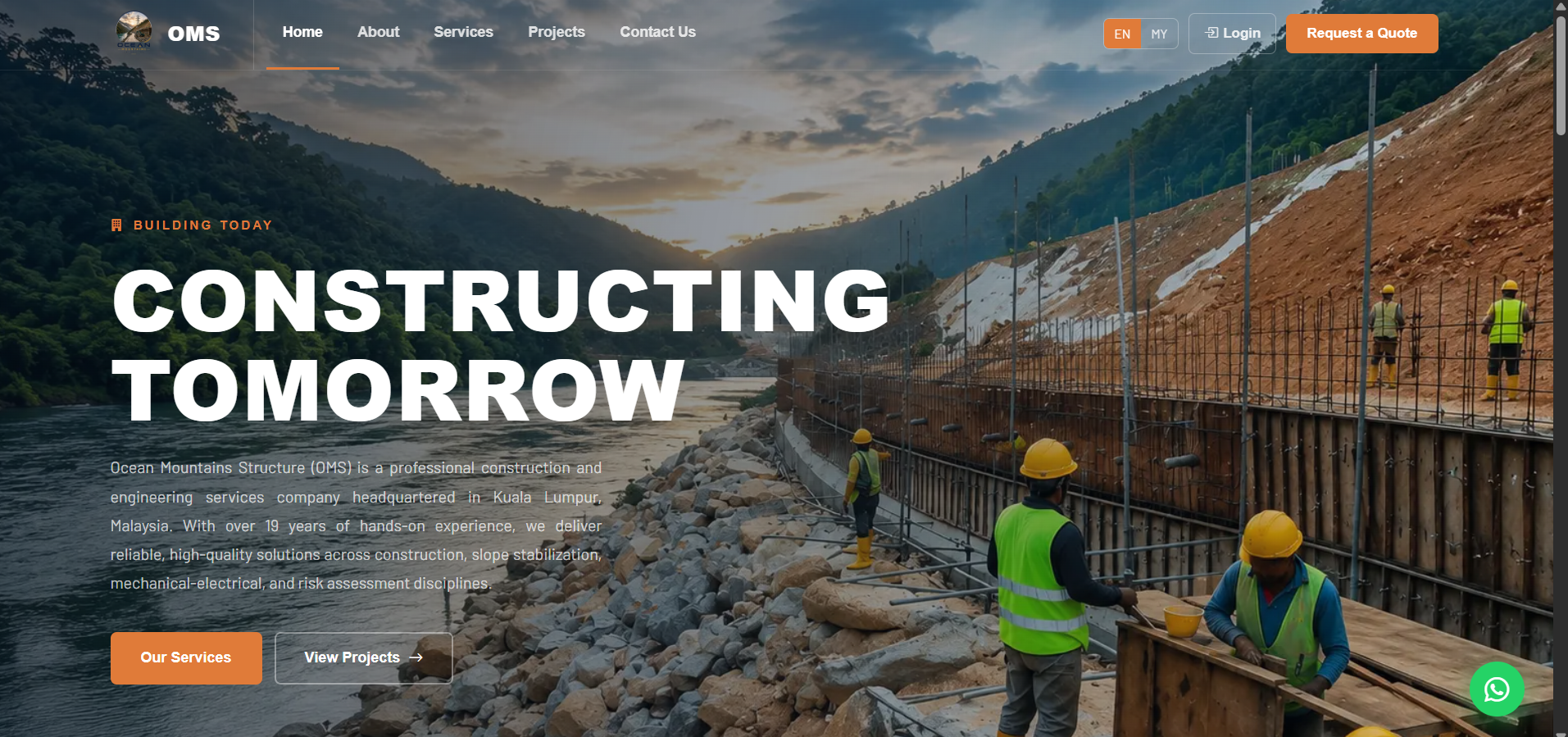 construction & engineering company website