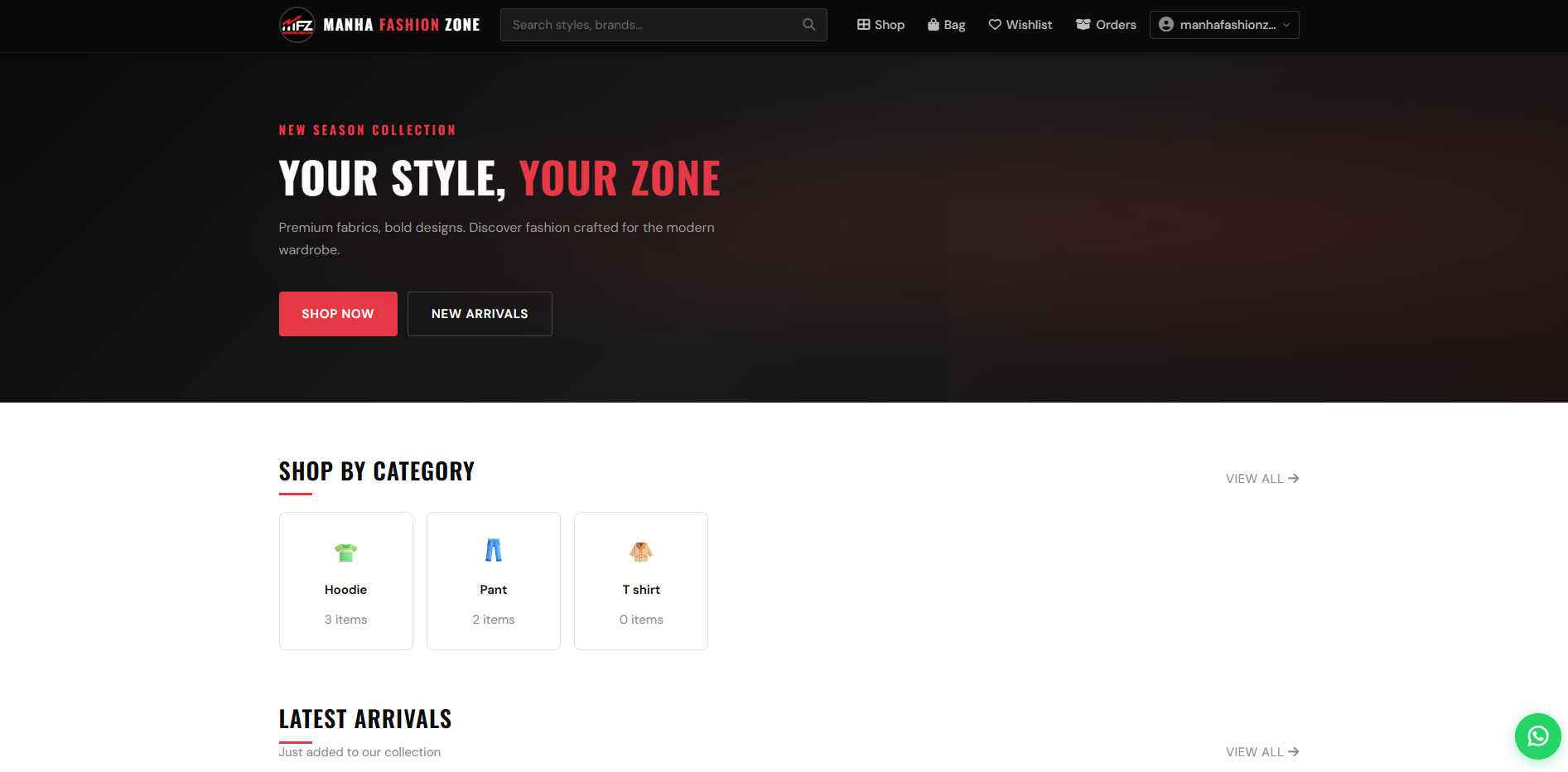 Clothing Ecommerce Website