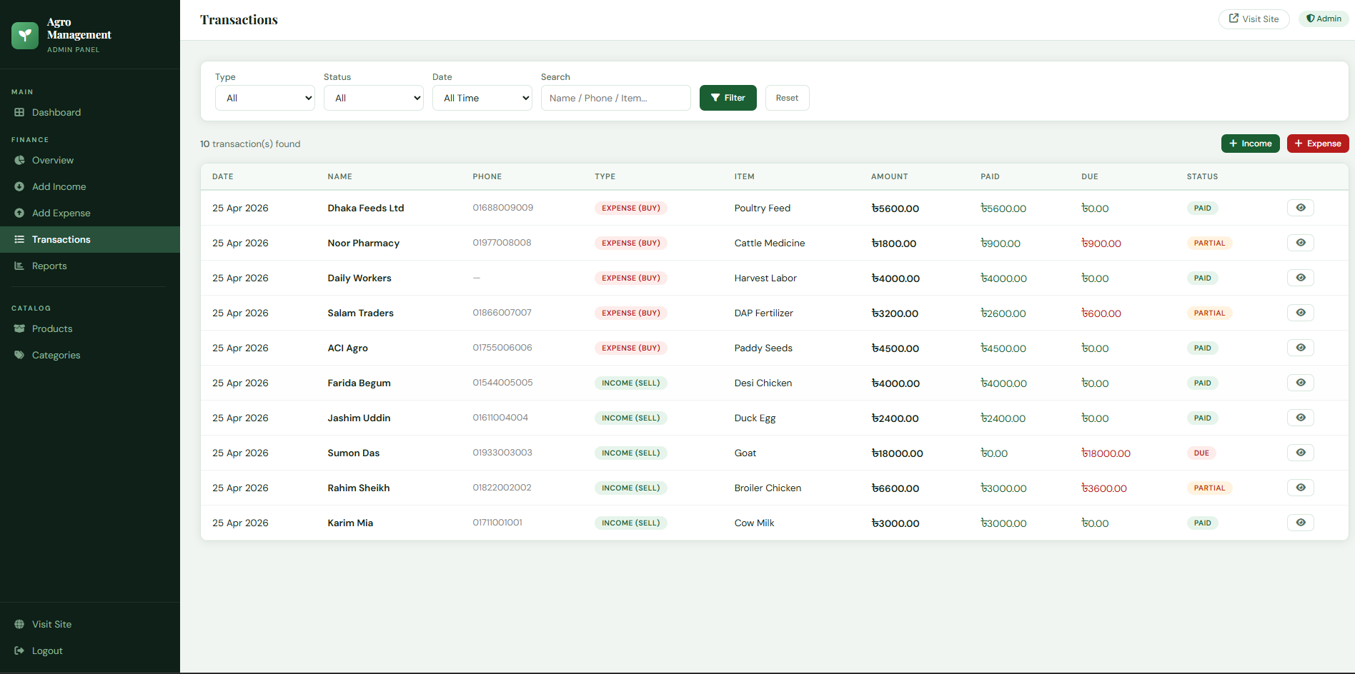 Agro Management System